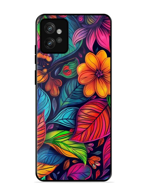 Rainbow Of Blooms Glossy Soft Edge Case for Motorola Moto G32 Chachhi