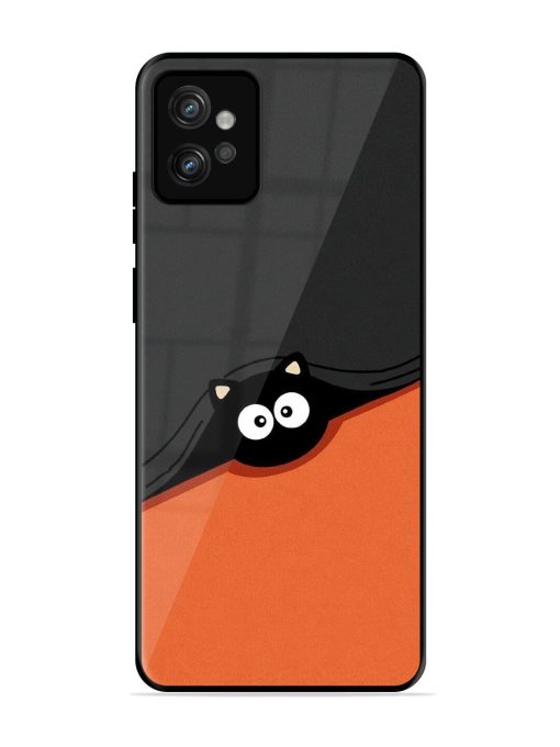 Peek-A-Boo Kitty Glossy Soft Edge Case for Motorola Moto G32 Chachhi