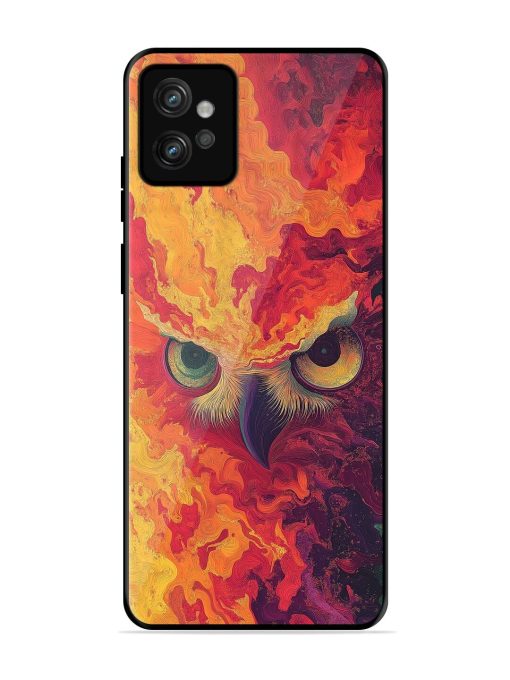 Fiery Owl Glossy Soft Edge Case for Motorola Moto G32