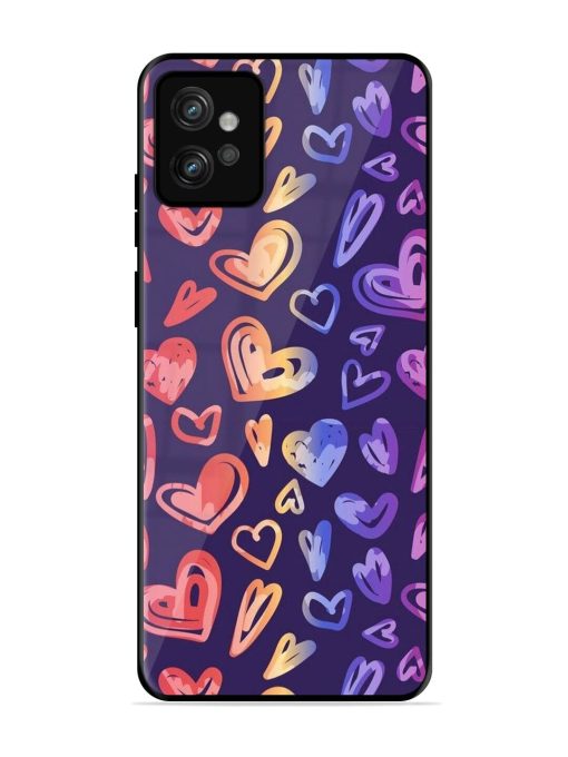 Rainbow Hearts Glossy Soft Edge Case for Motorola Moto G32 Chachhi