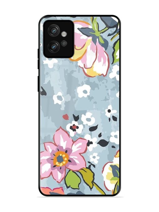 Floral Fantasy Glossy Soft Edge Case for Motorola Moto G32 Chachhi