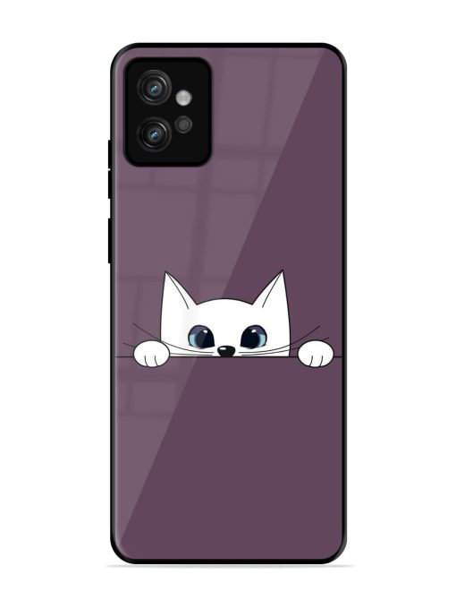 Peek-A-Boo Kitty Glossy Soft Edge Case for Motorola Moto G32 Chachhi