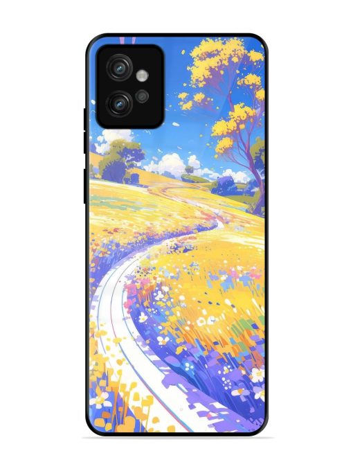 Vibrant Spring Meadow Glossy Soft Edge Case for Motorola Moto G32 Chachhi