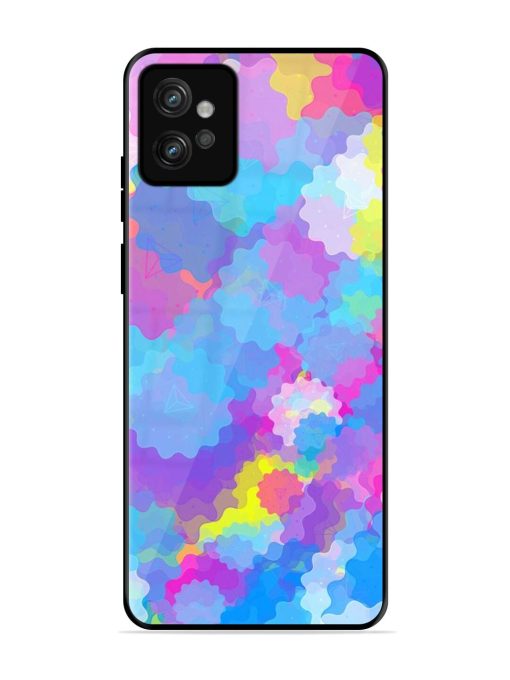 Psychedelic Cloud Burst Glossy Soft Edge Case for Motorola Moto G32 Chachhi