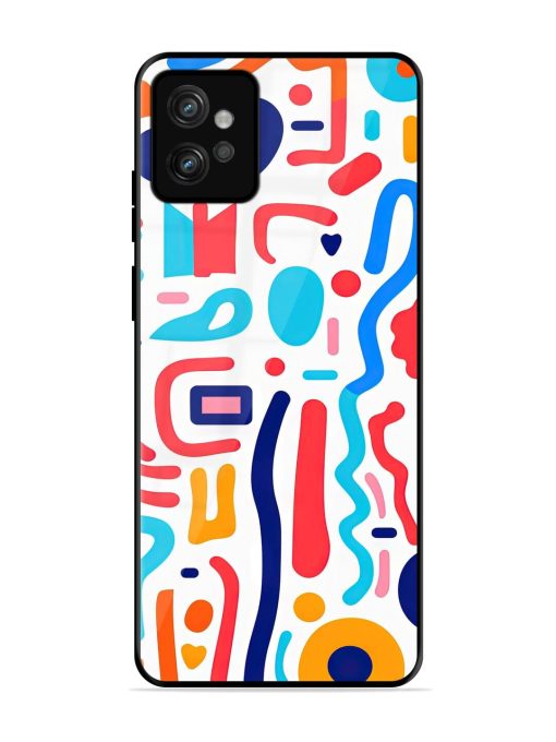 Whimsical Doodle Chaos Glossy Soft Edge Case for Motorola Moto G32 Chachhi