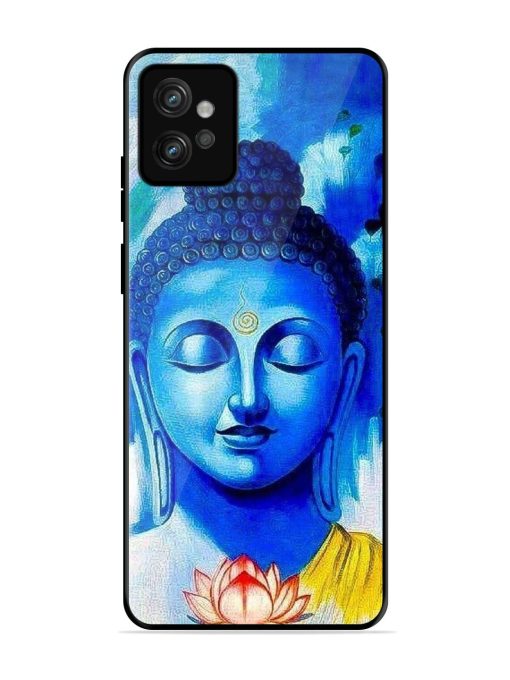 Serene Buddha With Lotus Glossy Soft Edge Case for Motorola Moto G32 Chachhi