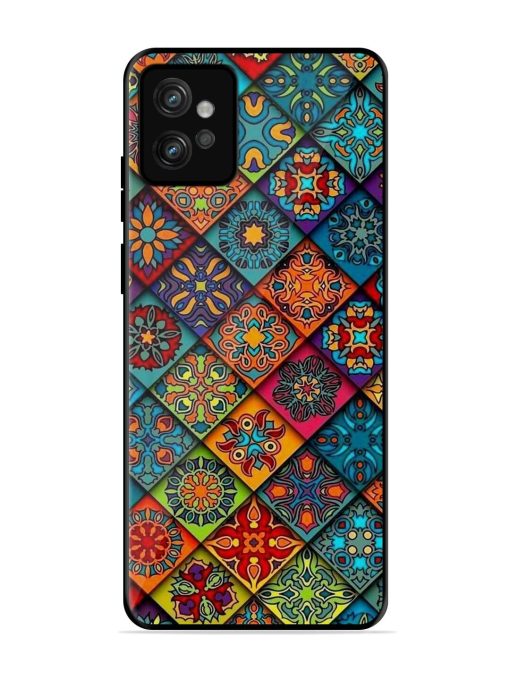 Patchwork Mandala Mosaic Glossy Soft Edge Case for Motorola Moto G32 Chachhi