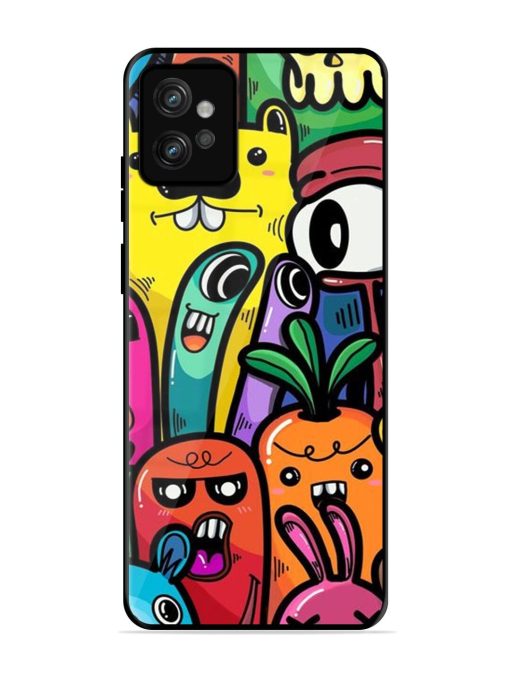 Whimsical Doodle Chaos Glossy Soft Edge Case for Motorola Moto G32 Chachhi