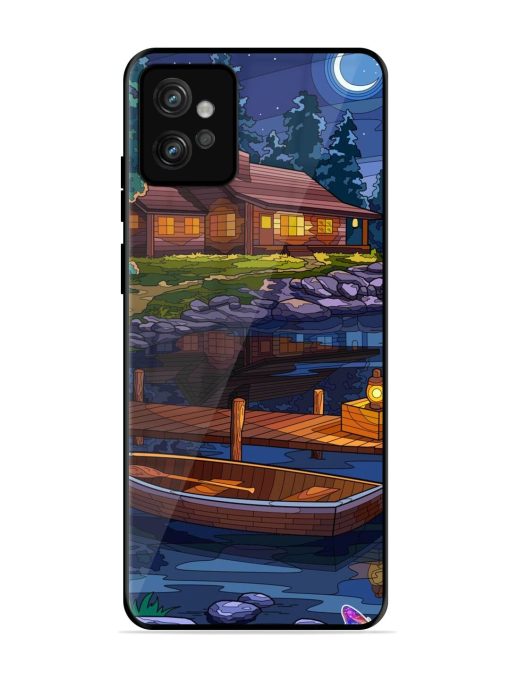 Moonlit Serenity Glossy Soft Edge Case for Motorola Moto G32 Chachhi