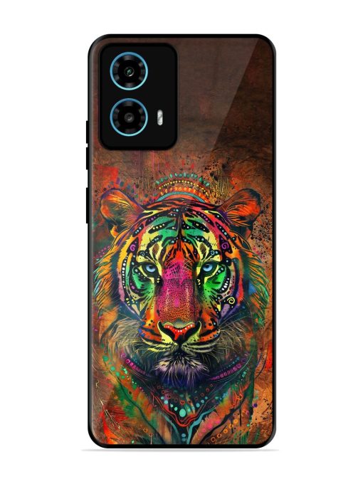 Cosmic Tiger Glossy Soft Edge Case for Motorola Moto G34 (5G) Chachhi