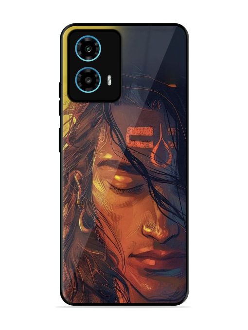 Tranquil Shiva Glossy Soft Edge Case for Motorola Moto G34 (5G) Chachhi