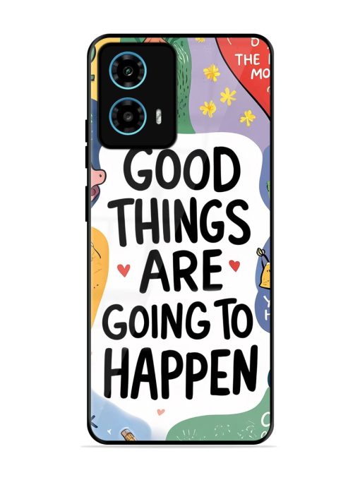 Uplifting Scribbles Glossy Soft Edge Case for Motorola Moto G34 (5G) Chachhi