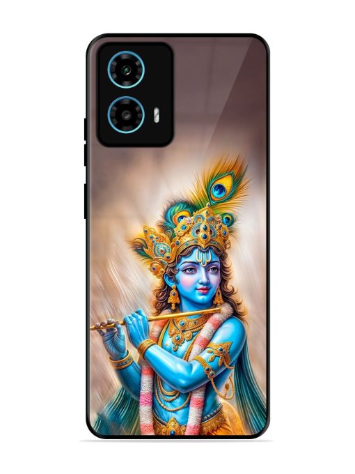 Divine Krishna Glossy Soft Edge Case for Motorola Moto G34 (5G) Chachhi