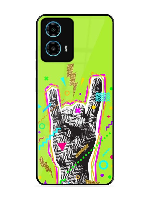 Neon Rock Glossy Soft Edge Case for Motorola Moto G34 (5G) Chachhi