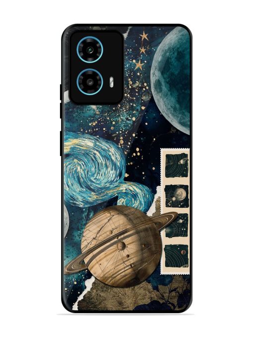 Celestial Tapestry Glossy Soft Edge Case for Motorola Moto G34 (5G) Chachhi