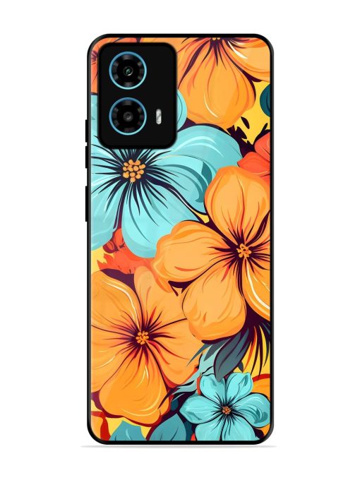 Tropical Bloom Glossy Soft Edge Case for Motorola Moto G34 (5G) Chachhi