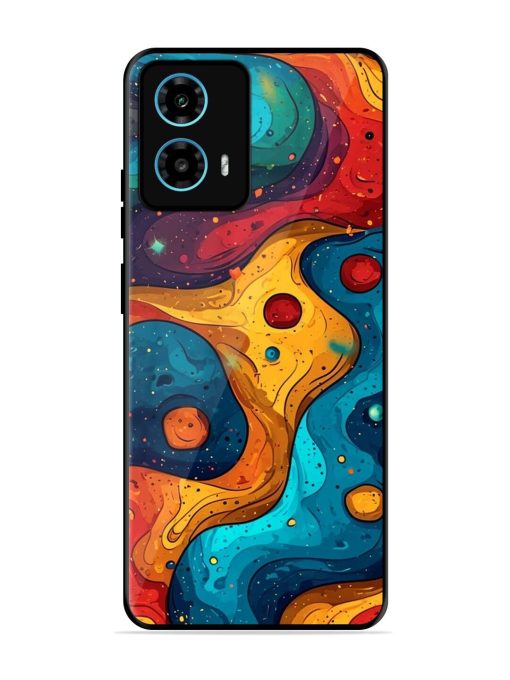 Cosmic Swirl Glossy Soft Edge Case for Motorola Moto G34 (5G) Chachhi