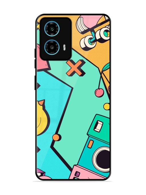 Retro Remix Glossy Soft Edge Case for Motorola Moto G34 (5G) Chachhi