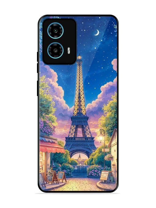 Twilight In Paris Glossy Soft Edge Case for Motorola Moto G34 (5G) Chachhi