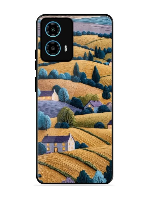 Rolling Hilltop Haven Glossy Soft Edge Case for Motorola Moto G34 (5G) Chachhi