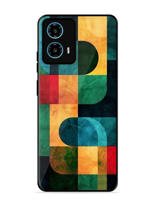 Geometric Harmony Glossy Soft Edge Case for Motorola Moto G34 (5G) Chachhi