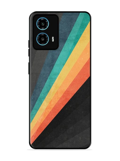 Retro Spectrum Glossy Soft Edge Case for Motorola Moto G34 (5G) Chachhi