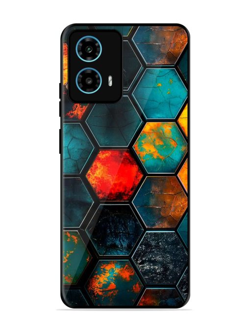 Hexagon Hive Glossy Soft Edge Case for Motorola Moto G34 (5G) Chachhi