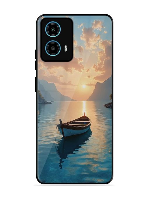 Serene Sunset Glossy Soft Edge Case for Motorola Moto G34 (5G) Chachhi