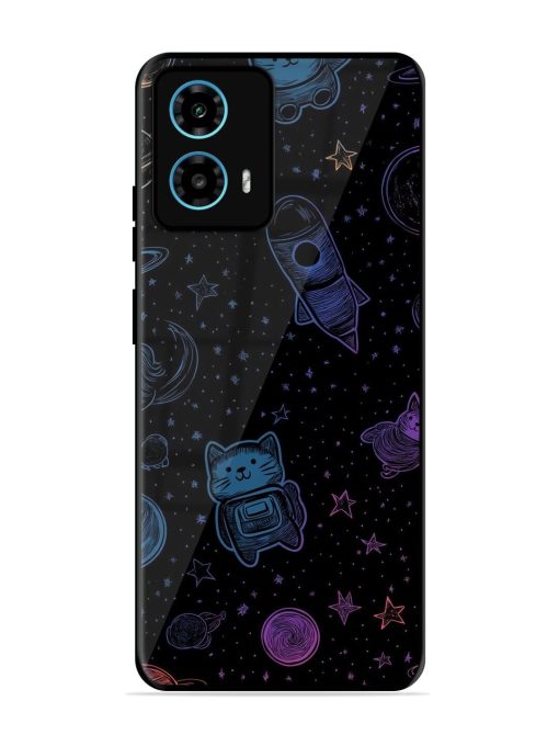 Cosmic Cat Chaos Glossy Soft Edge Case for Motorola Moto G34 (5G) Chachhi