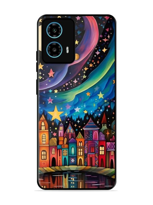 Starlit Village Glossy Soft Edge Case for Motorola Moto G34 (5G) Chachhi