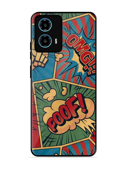 Comic Book Chaos Glossy Soft Edge Case for Motorola Moto G34 (5G) Chachhi