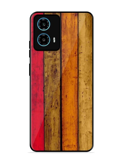 Colorful Woodgrain Glossy Soft Edge Case for Motorola Moto G34 (5G) Chachhi