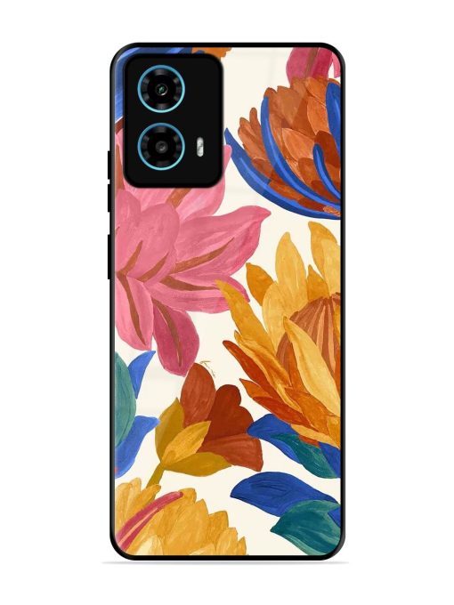 Blooming Tapestry Glossy Soft Edge Case for Motorola Moto G34 (5G) Chachhi