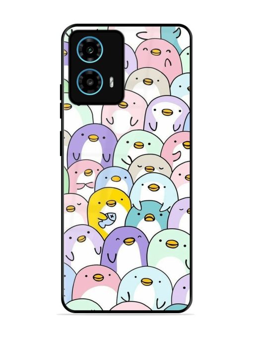 Penguin Party Glossy Soft Edge Case for Motorola Moto G34 (5G) Chachhi