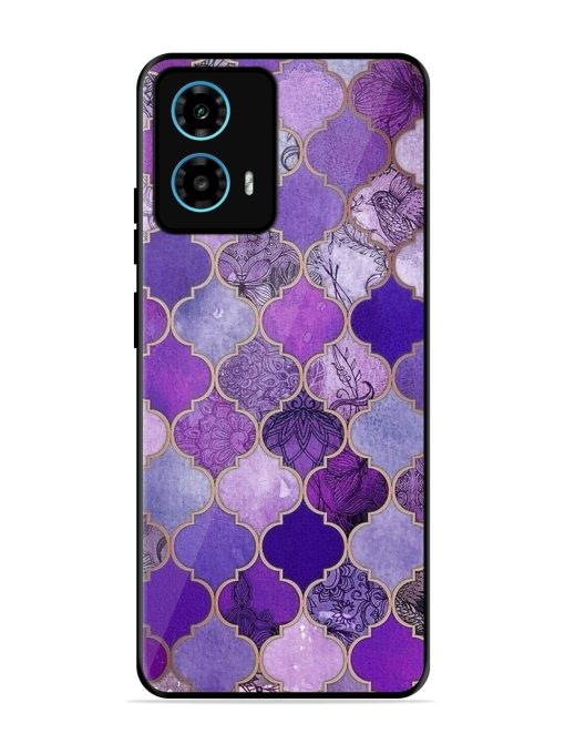 Purple Mosaic Magic Glossy Soft Edge Case for Motorola Moto G34 (5G) Chachhi