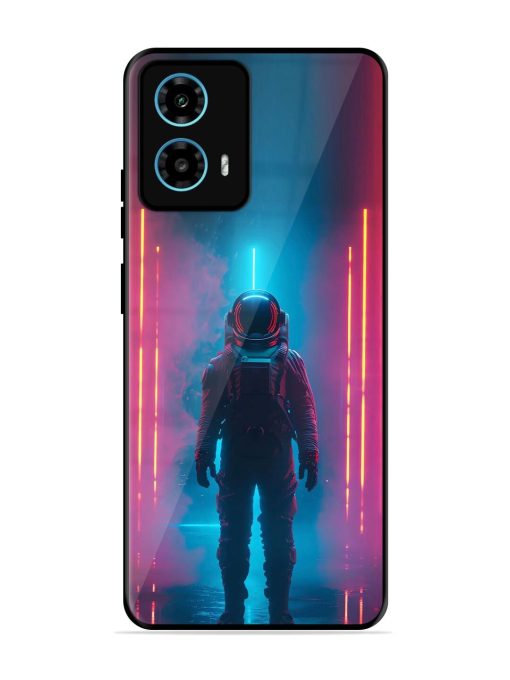 Neon Astronaut Glossy Soft Edge Case for Motorola Moto G34 (5G) Chachhi