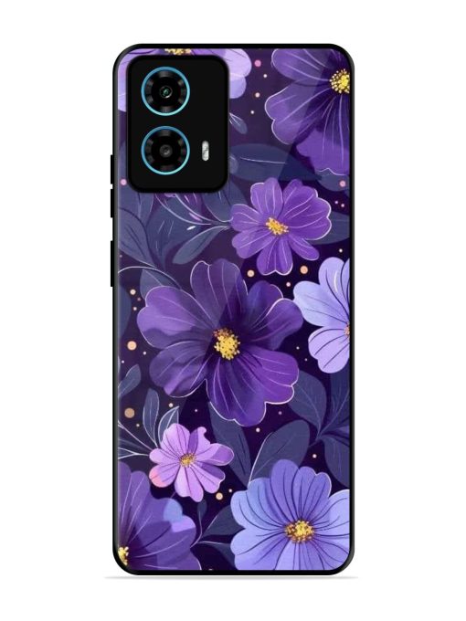 Purple Paradise Glossy Soft Edge Case for Motorola Moto G34 (5G) Chachhi