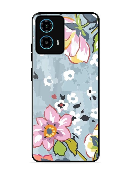 Floral Fantasy Glossy Soft Edge Case for Motorola Moto G34 (5G) Chachhi