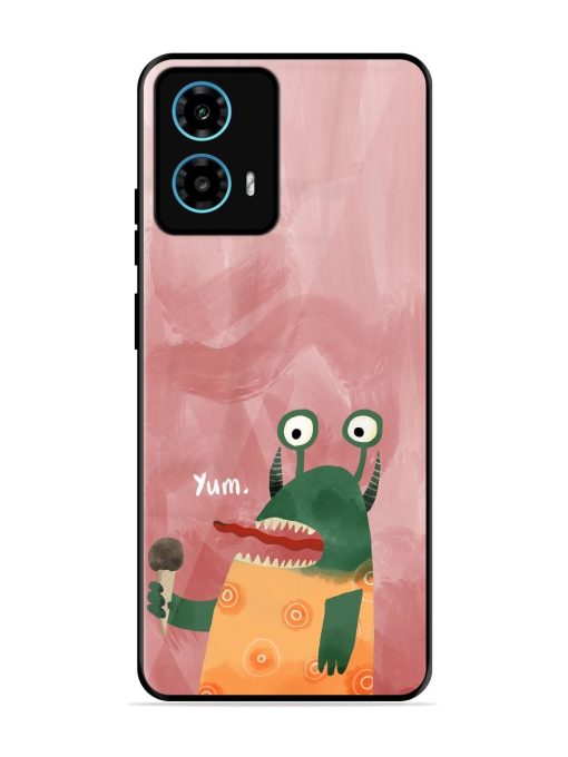 Hungry Monster Glossy Soft Edge Case for Motorola Moto G34 (5G) Chachhi