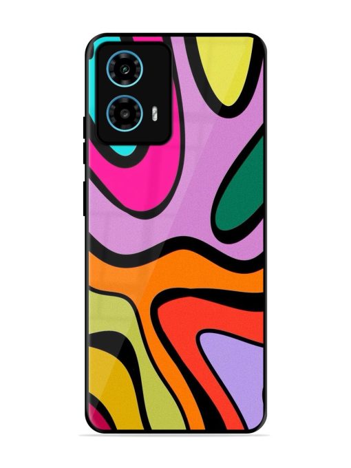 Groovy Swirls Glossy Soft Edge Case for Motorola Moto G34 (5G) Chachhi