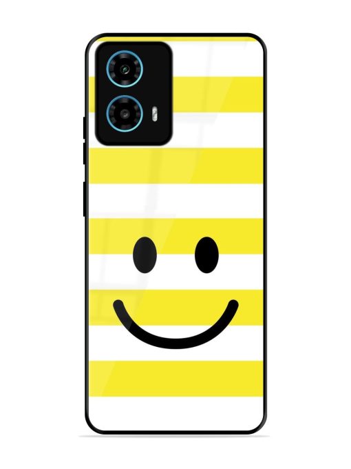 Smiling Stripes Glossy Soft Edge Case for Motorola Moto G34 (5G) Chachhi