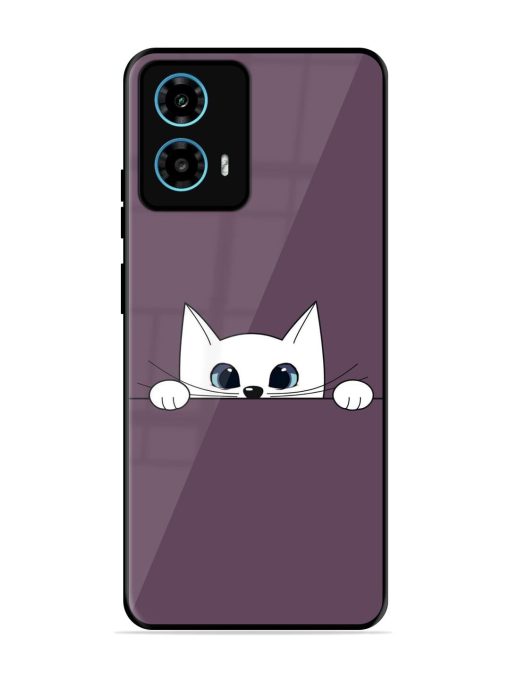 Peek-A-Boo Kitty Glossy Soft Edge Case for Motorola Moto G34 (5G) Chachhi