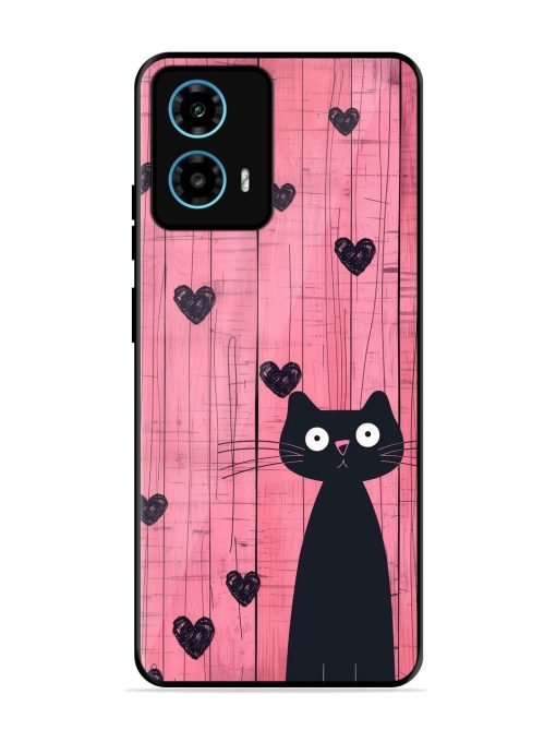 Feline Valentine'S Day Glossy Soft Edge Case for Motorola Moto G34 (5G) Chachhi