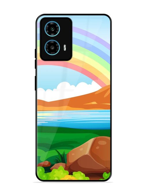 Rainbow Over The Lake Glossy Soft Edge Case for Motorola Moto G34 (5G) Chachhi