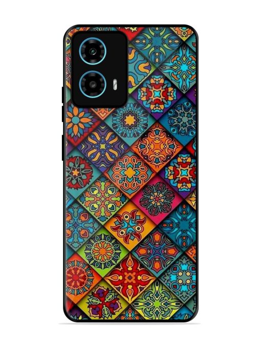 Patchwork Mandala Mosaic Glossy Soft Edge Case for Motorola Moto G34 (5G) Chachhi