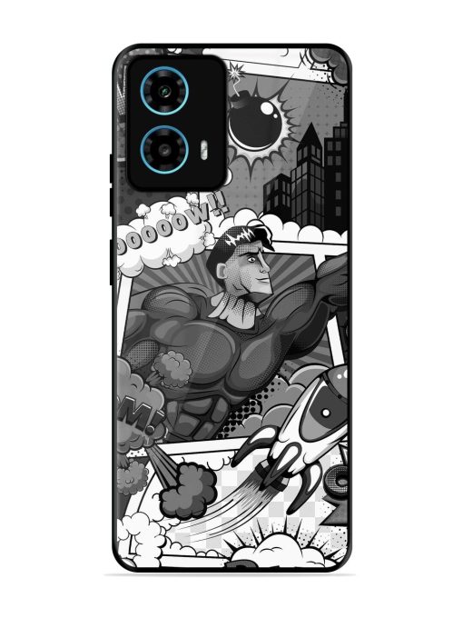 Comic Book Chaos Glossy Soft Edge Case for Motorola Moto G34 (5G) Chachhi