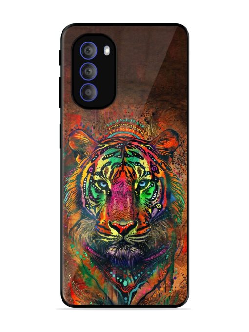 Cosmic Tiger Glossy Soft Edge Case for Motorola Moto G51 (5G) Chachhi