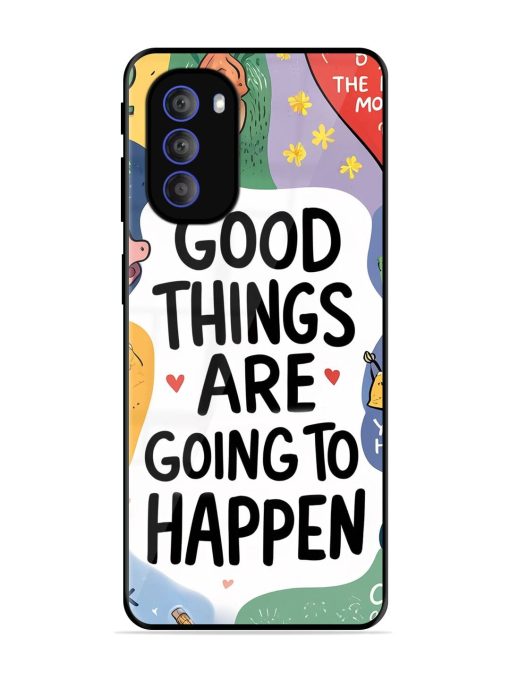 Uplifting Scribbles Glossy Soft Edge Case for Motorola Moto G51 (5G) Chachhi