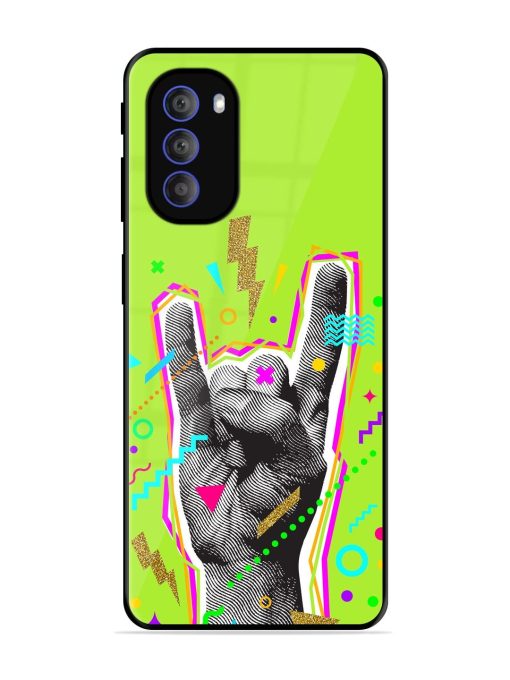 Neon Rock Glossy Soft Edge Case for Motorola Moto G51 (5G) Chachhi