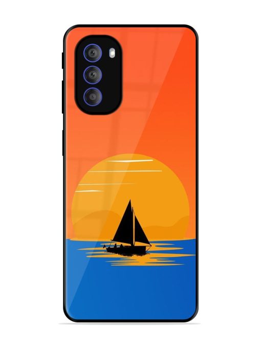 Sunset Sail Glossy Soft Edge Case for Motorola Moto G51 (5G) Chachhi